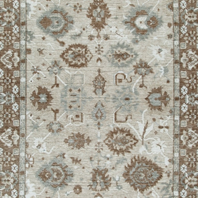 A close-up of the Ainswick Memory Foam Rug in neutral tones, showcasing its soft texture and plush memory foam surface.