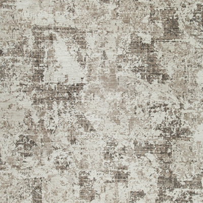 Swatch of Ashley Furniture Barricland Rug showing neutral-toned woven pattern and textured fabric sample.