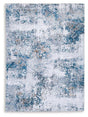 Medium Ashley Furniture washable rug, 5x7 feet, with a soft, patterned design suitable for living rooms or bedrooms.