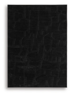 Medium Ashley Furniture Gibbswell washable 5x7 area rug with a soft, patterned design ideal for living spaces.