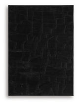 Medium Ashley Furniture Gibbswell washable 5x7 area rug with a soft, patterned design ideal for living spaces.