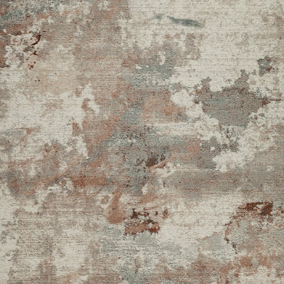 Swatch of Jadenburg Rug by Ashley Furniture showing a soft, textured fabric in neutral tones with intricate patterns.