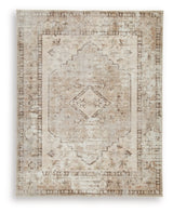 Ashley Furniture Livdon washable rug with modern geometric pattern, soft textile surface, and durable construction.