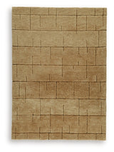 Ashley Furniture Luzmont Rug featuring a stylish, textured design in neutral tones, perfect for enhancing living room decor.