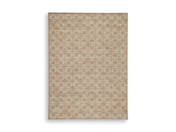 Ashley Furniture Lyamford Rug with intricate pattern and soft texture, showcasing the stylish and durable design ideal for living rooms.