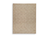 Ashley Furniture Lyamford Rug with intricate patterns in warm tones, perfect for adding style to living spaces.