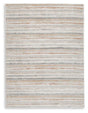Medium Ashley Furniture Artney Rug with intricate patterns, soft texture, and neutral tones for elegant home decor.
