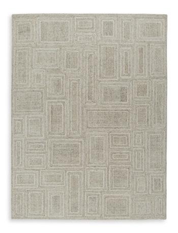 Medium Ashley Furniture Brickburgh Rug with intricate pattern and warm tones, suitable for living room or bedroom decor.