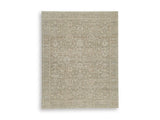 Ashley Furniture Neroham Rug featuring a stylish, textured design in neutral tones, perfect for contemporary living spaces.