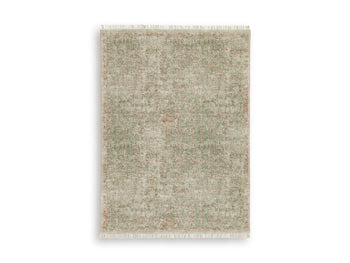 Ashley Furniture Rossbury Rug featuring a soft, woven design in neutral tones, perfect for adding style and comfort to any room.