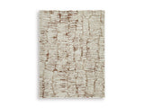 Ashley Furniture Uduak Rug featuring a soft, woven design in neutral tones, perfect for adding warmth to living spaces.
