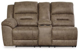 Ashley Furniture Ravenel Power Reclining Sectional with plush cushions and reclining features in a modern fabric design.