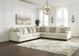 Ashley Furniture Rawcliffe sectional with plush fabric, featuring a modern design and comfortable seating arrangement.