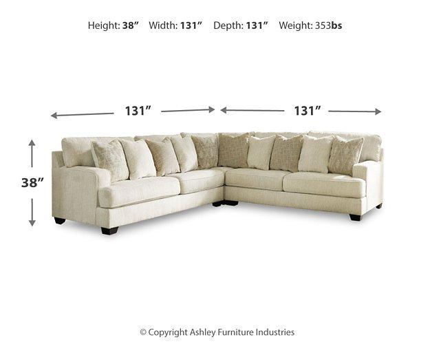 Ashley Furniture Rawcliffe Sectional sofa with plush cushions and modern design, shown in a living room setting.