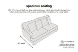 Ashley Furniture Rawcliffe sectional sofa with plush cushions and neutral fabric, shown in a modern living room setting.