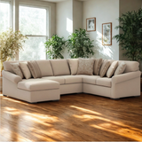 Ashley Furniture Lennox corner sectional with chaise, featuring plush upholstery and modern design for comfortable living spaces.