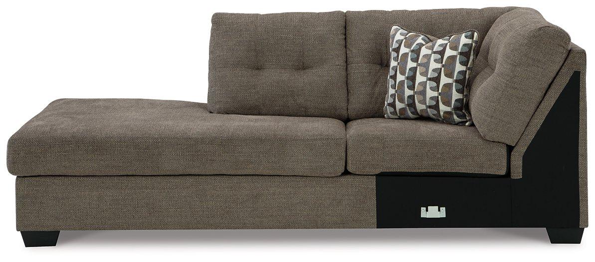 Ashley Mahoney 2-piece sleeper sectional with chaise, featuring plush fabric, comfortable cushions, and a modern design.
