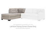 Ashley Furniture Mahoney 2-Piece Sleeper Sectional with Chaise, modern fabric sofa with chaise lounge and sleeper functionality.