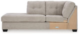 Ashley Mahoney 2-piece sleeper sectional with chaise, gray fabric, featuring plush cushions and modern design for versatile living spaces.