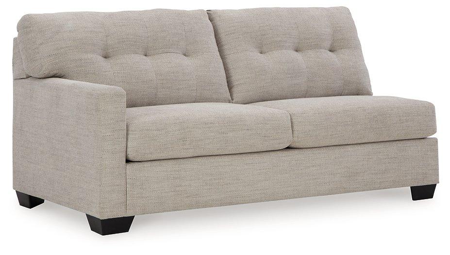 Ashley Mahoney 2-piece sleeper sectional with chaise, featuring plush upholstery and modern design for comfortable living space.