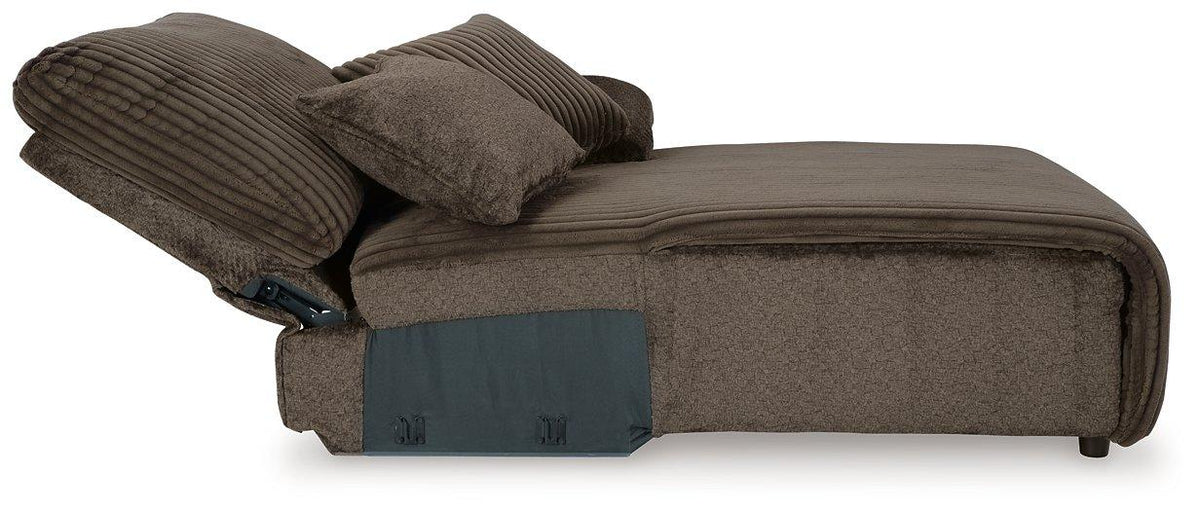 Ashley Furniture Top Tier reclining sectional sofa with chaise, featuring plush cushions and a modern design.