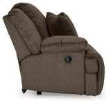 Ashley Furniture Top Tier reclining sectional sofa with chaise, featuring plush seating and modern design for comfortable relaxation.
