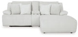 Ashley Furniture Top Tier reclining sectional sofa with chaise, showing plush cushions and reclining features in a modern living room