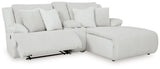 Ashley Furniture Top Tier reclining sectional sofa with chaise, featuring plush cushions and a modern open design.