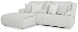 Ashley Furniture Top Tier reclining sectional sofa with chaise, showing plush cushions and modern design from an angled view.
