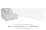 Ashley Furniture Top Tier reclining sectional sofa with chaise, featuring plush cushions and modern design for comfortable seating.