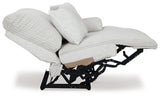 Ashley Furniture Top Tier reclining sectional sofa with chaise, showing the open side and plush upholstery in a modern living room setting.