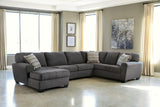 Ashley Furniture Ambee 3-piece sectional with chaise, featuring plush cushions and modern design for comfortable living space.