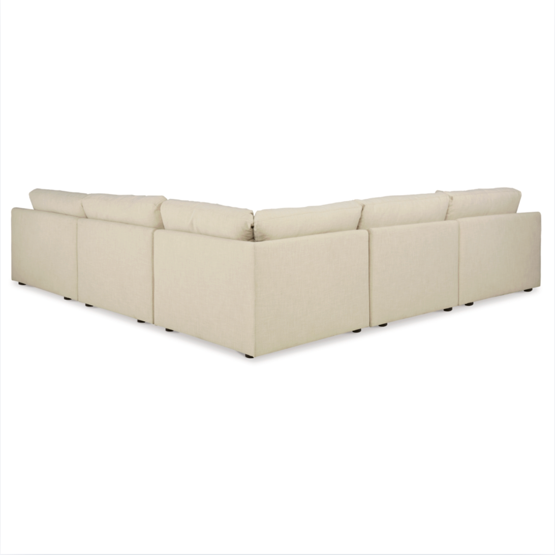 Ashley Furniture Atlas Cloud 5-piece corner sectional sofa with plush cushions and modern design, shown in a contemporary living room setting.