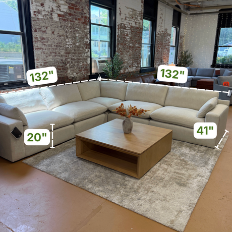 Atlas Cloud Corner Sectional (5pc) - Pull Up A Couch