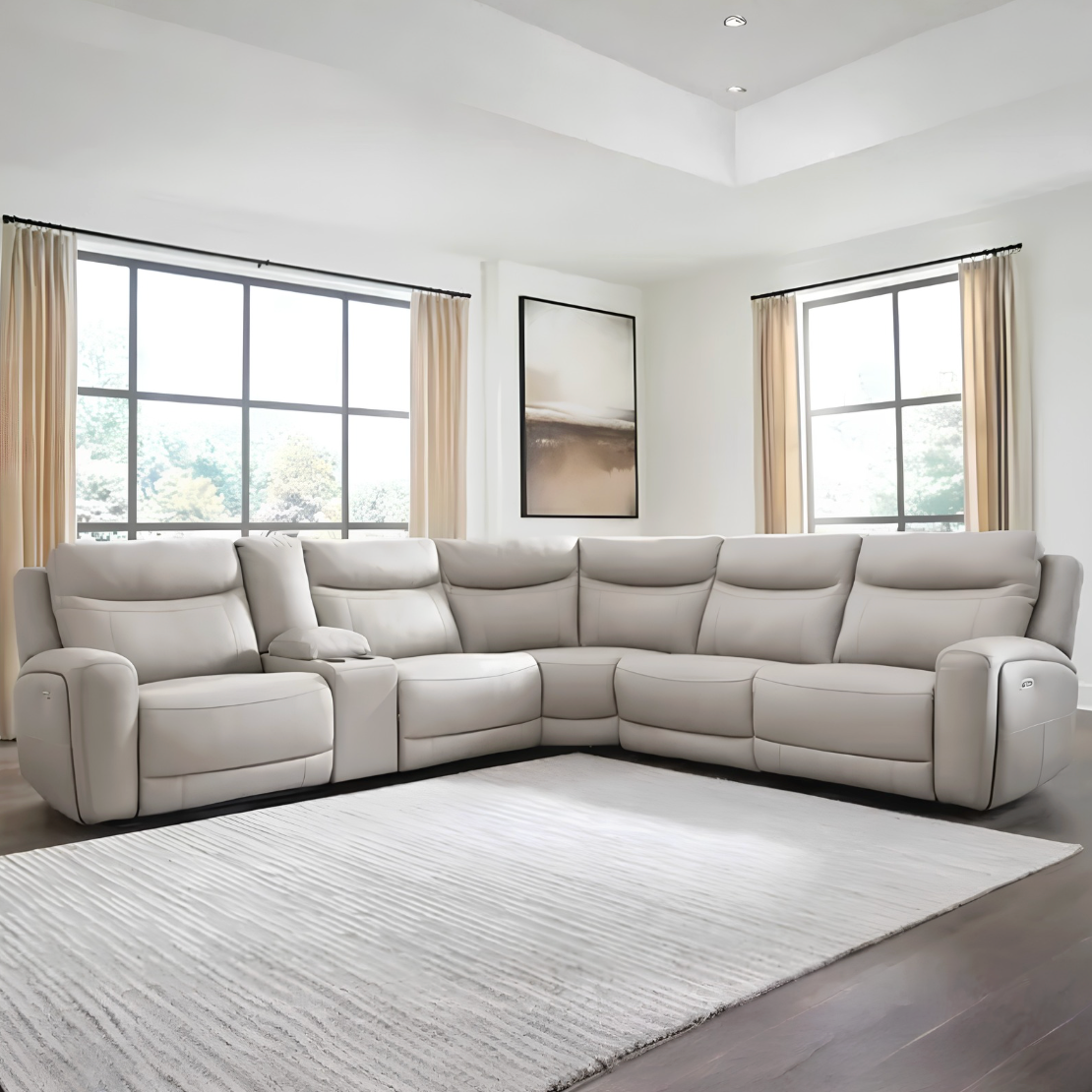Salerno Power Reclining Sectional w/ Console (6pc) - Pull Up A Couch