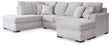 Ashley Furniture Gabyleigh sectional with chaise, featuring plush fabric, modern design, and spacious seating for living room comfort.