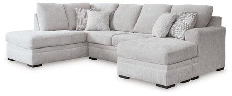 Ashley Furniture Gabyleigh sectional with chaise, featuring plush fabric, modern design, and spacious seating for living room comfort.