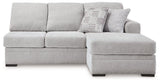 Ashley Furniture Gabyleigh sectional with chaise, showing plush fabric upholstery and spacious seating arrangement.
