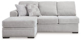 Ashley Furniture Gabyleigh sectional with chaise showing plush fabric, spacious seating, and modern design for living room comfort.