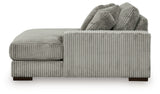 Ashley Furniture Lindyn sectional with chaise, featuring plush fabric upholstery and modern design, shown from the side.