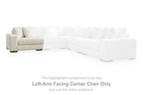 Ashley Furniture Lindyn sectional with chaise, modern fabric sofa with plush cushions and extended chaise lounge.