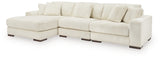 Ashley Furniture Lindyn sectional with chaise, featuring plush fabric upholstery and modern design in a spacious living room setting.