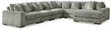 Ashley Furniture Lindyn sectional with chaise, featuring plush fabric, modern design, and multiple seating areas.