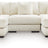 Ashley Furniture Lindyn sectional with double chaise, featuring plush fabric and modern design, shown from a head-on angle.