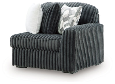 Ashley Furniture Midnight-Madness sectional sofa with plush cushions and modern design, shown from an angled view