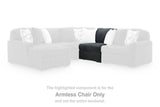 Ashley Furniture Midnight-Madness sectional sofa, modern L-shaped living room sectional with plush cushions and dark fabric upholstery