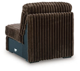 Ashley Furniture Midnight-Madness sectional sofa with plush cushions and modern design, shown from the back view.