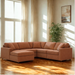 Ashley Furniture Modmax corner sectional with chaise, oyster fabric, left chaise, 5-piece living room sectional set.