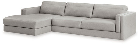 Ashley Furniture Amiata sectional with chaise, featuring plush cushions and modern design, perfect for stylish living room seating.