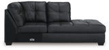 Ashley Furniture Barlin Mills sectional with chaise, showing plush fabric, modern design, and comfortable seating arrangement.